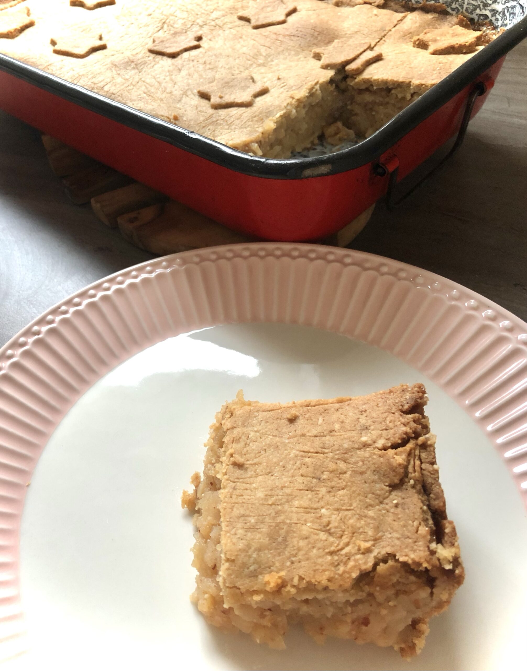 Low Carb gedeckter Apfelkuchen mit Zimt