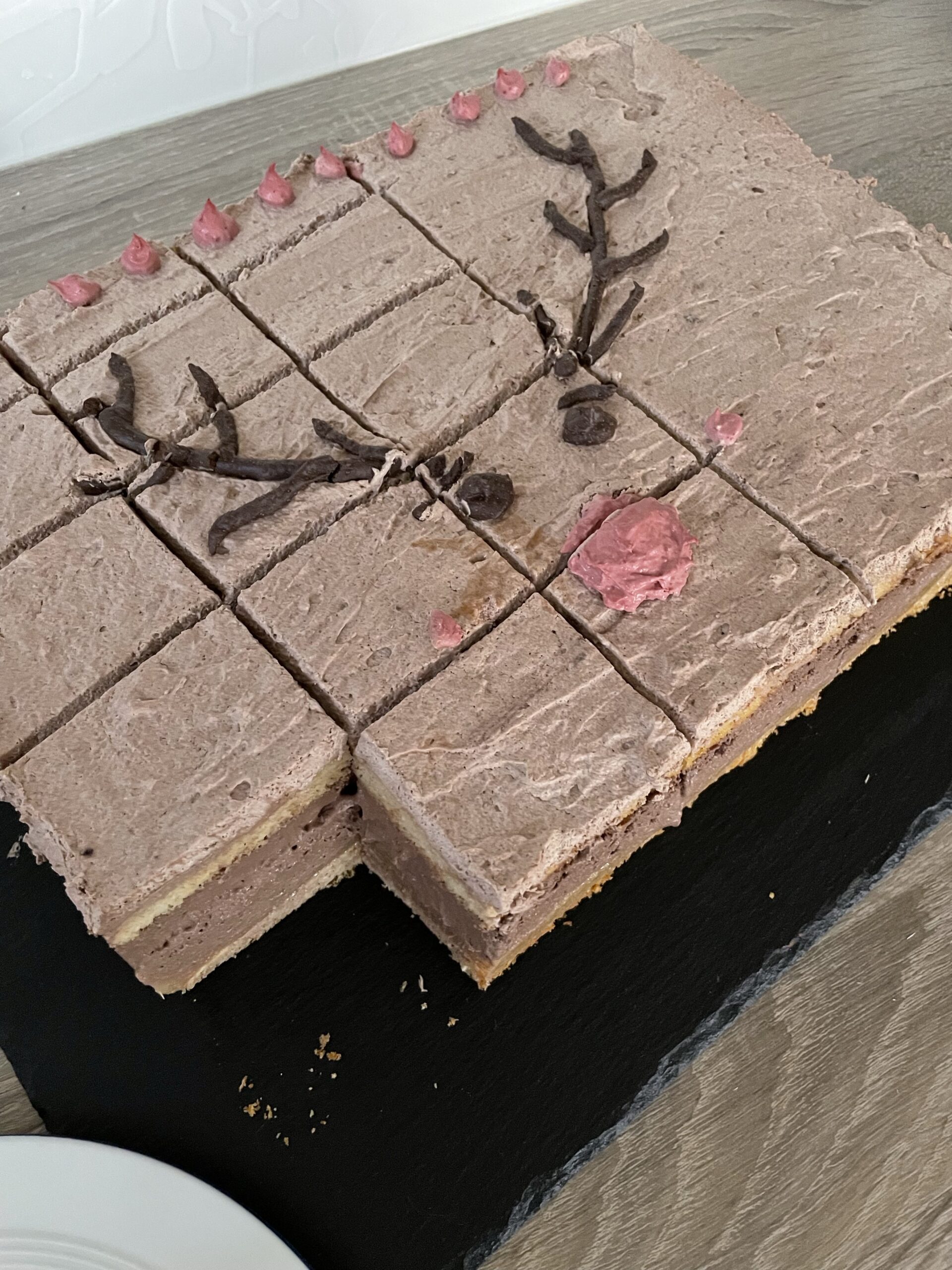 Low Carb Birnen Schoko-Rentier-Torte