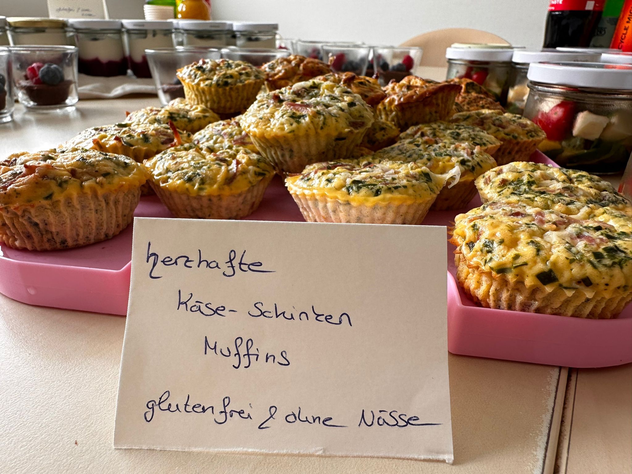 Low Carb herzhafte Käse-Schinken Muffins - Zuckerfreie glutenfreie ...